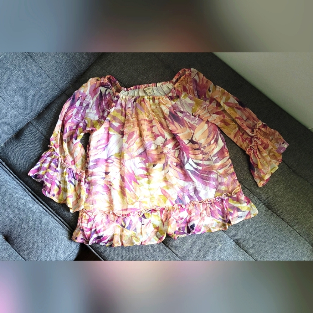 Lucky Brand elbow length blouse, size Small